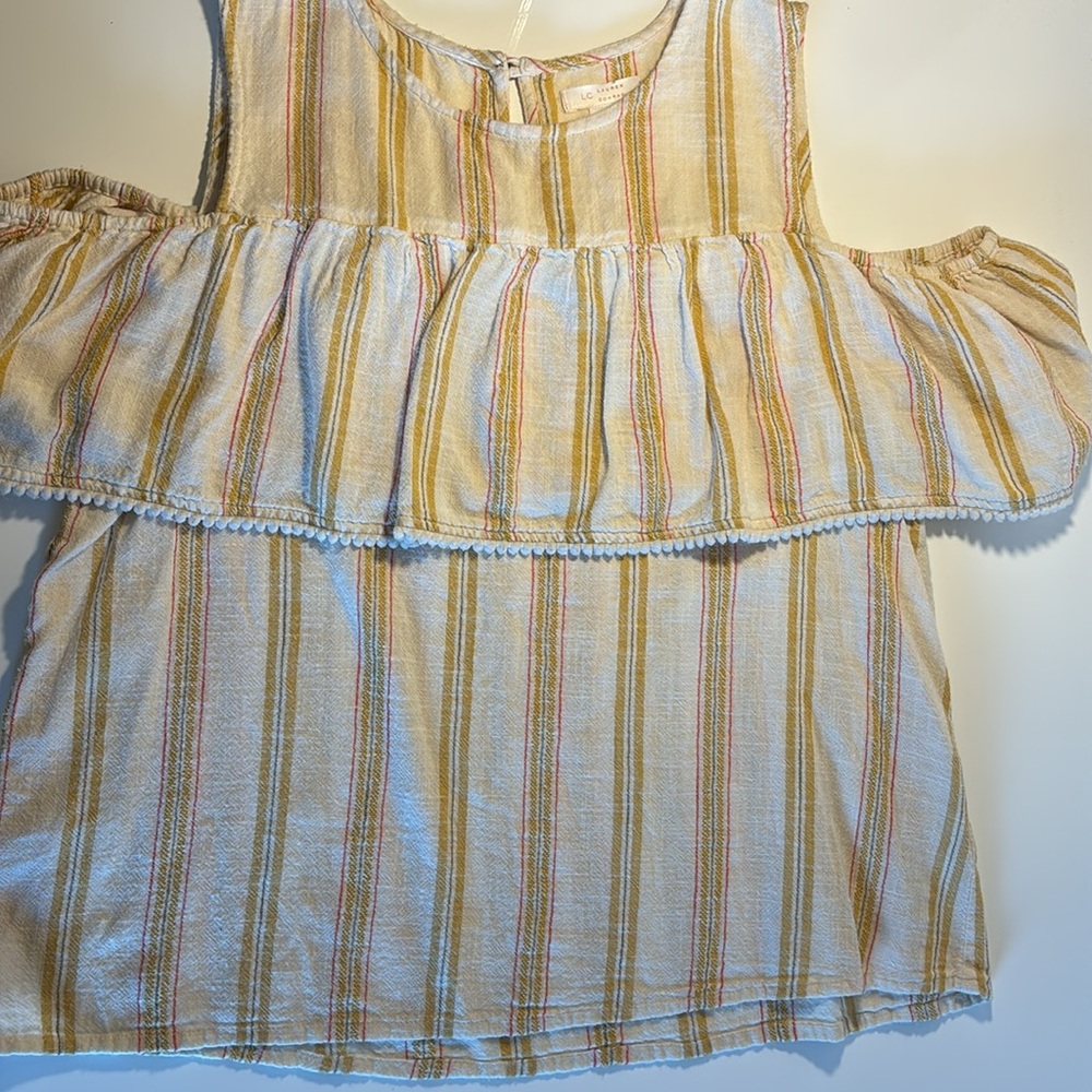 Women’s LC Lauren Conrad Multicolor Striped Top Sz L